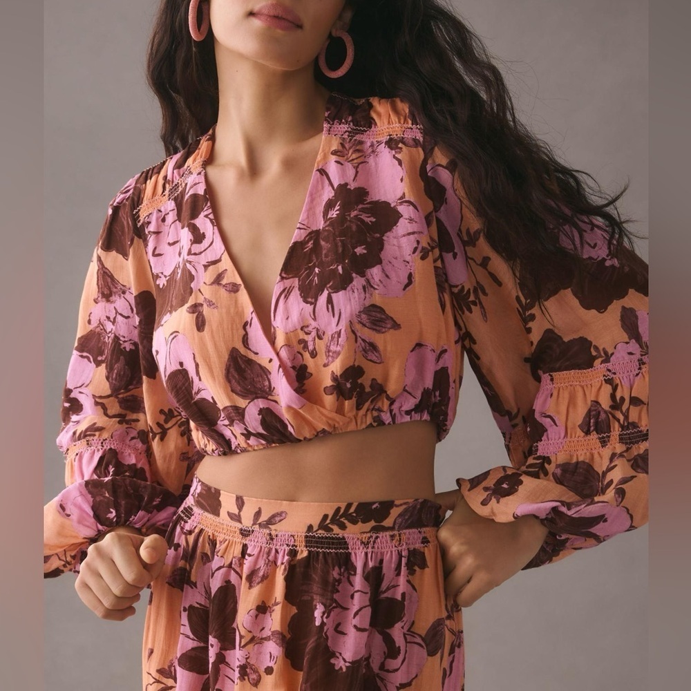 NWT Size 6 - Significant Other Aisha Long-Sleeve Crop Top